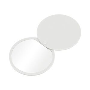 Round Cosmetic Mirror Compact Mirror for Business Travel Gray